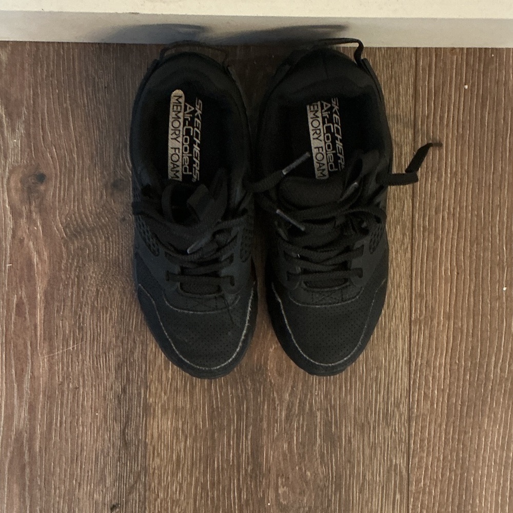 Skechers Black Lace-Up Sneakers